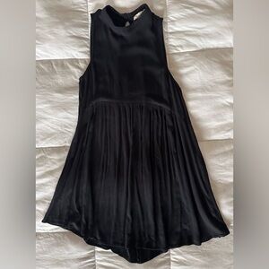 La Hearts High Neckline Black Dress